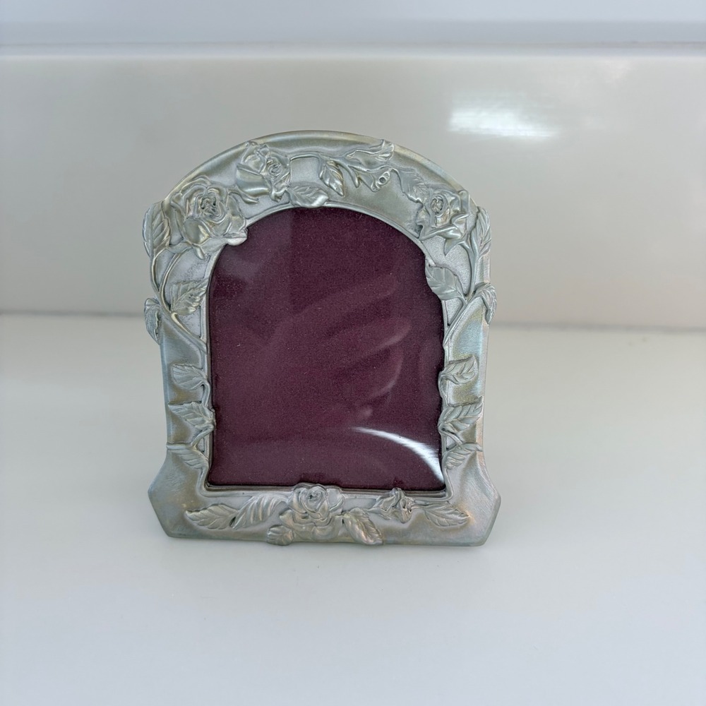Vintage‎ 1988 Seagull Fine Pewter Rose Floral Mini Picture Frame PF99 Canada 4x3